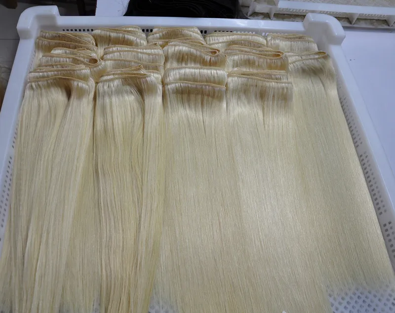 grade 8a 613 blonde color silk straight virgin hair malaysian 100 human hair 50g one bundle 250g one free shedding