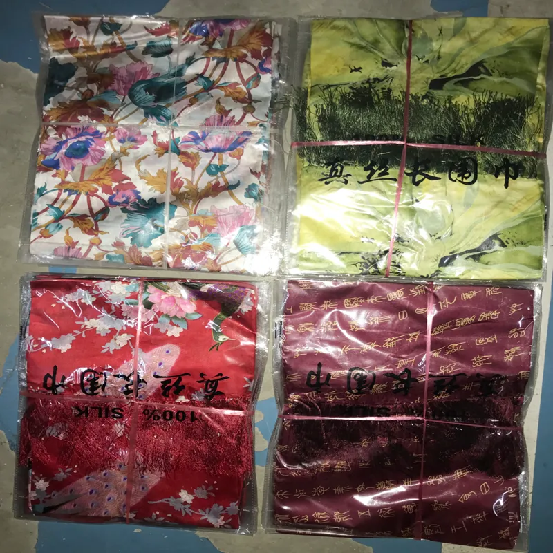 Bufandas de seda de color grueso pañuelo de seda para mujer para mujer muchos colores mezclados 20 unids / lote caliente