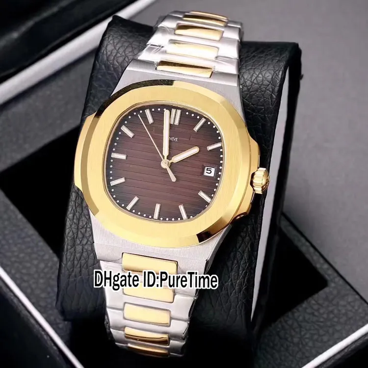 New Classic 5711 Two Tone Gold Gold Blue Texture Dial 40mm A2813 Automatic Mens Watch Watches Sports Watches Stainless Steel Phetime P2235J