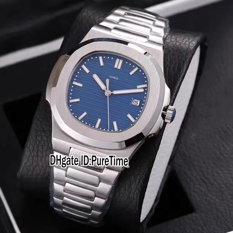 New Classic 5711 1A Steel Case D-Blue Texture Dial 40mm A2813 Automatic Mens Watch Sports Watches Stainless Steel Puretim2933