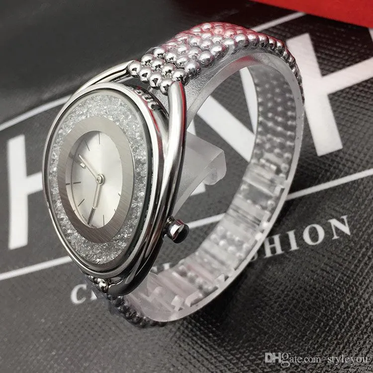 Nouveau style de mode femmes montre diamant complet dame chaîne en acier montre-bracelet de luxe horloge à quartz haute qualité créateur de mode de loisirs w243h