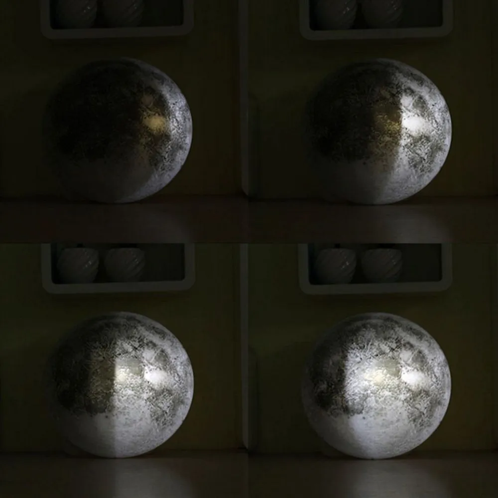Entspannende Simulation Mondwandlampe mit Fernbedienung Innenheilung im Freien heilende Mondnachtlicht für Gang Schlafzimmer Korridor Porch230v