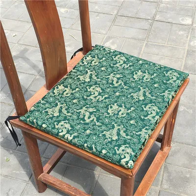 High End Happy Fancy Chinese Seat Cushion for Office Home Chair Decorative Cushions Classic Silk Brocade Round-backed Armchair Cus210u