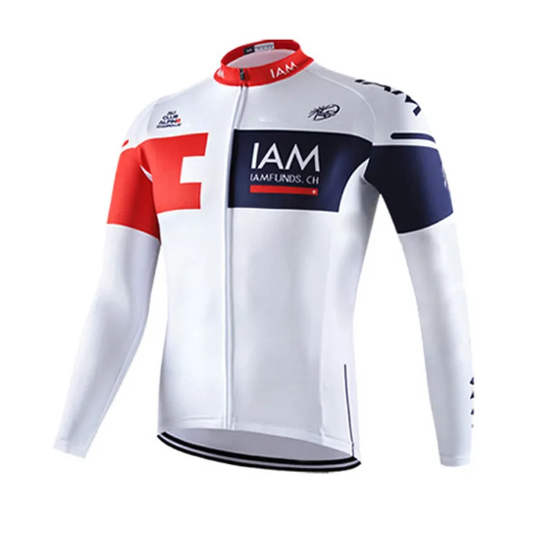 IAM Team Cycling Long Rleeves Jersey BIB Sets Sets Mountain Bike Sportswear Ubrania MTB Rowerowe odzież U72318244R