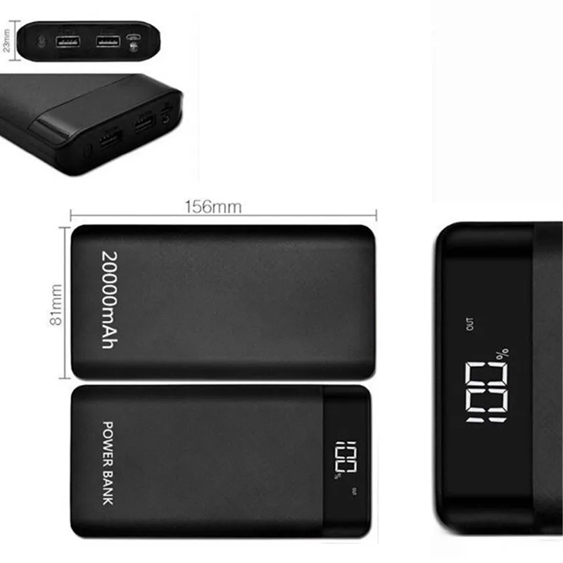 ユニバーサル5V 2A 3 USBポートパワーバンクケースキットDIY 8x 18650バッテリー充電器ボックスSAMSUNG Xiaomi携帯電話foll1690030