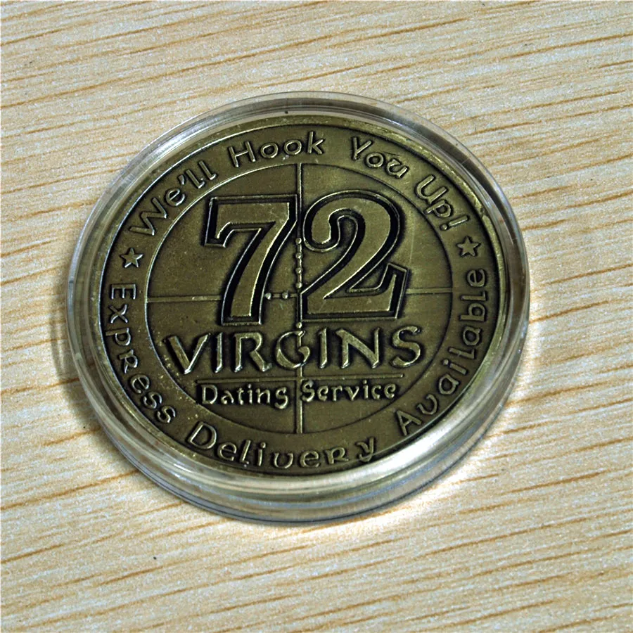 s marknadsföring 5st mycket ny USMC U S Marine Corps 72 Virgins Bronze Antique Challenge Coin249m