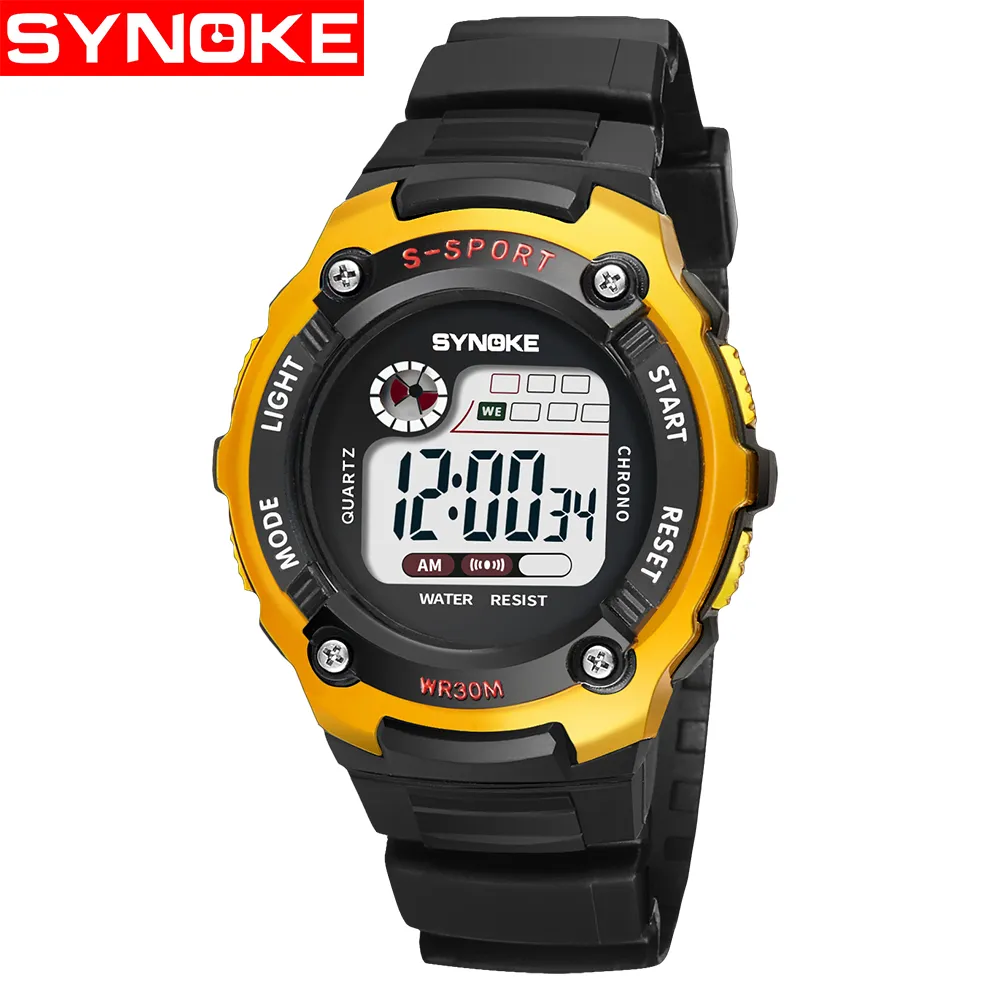 SYNOKE NOUVEAU Numérique Enfants Montre Électronique Enfant Sport Montre-Bracelet Numérique-montre pour Fille Garçon Enfants Montres Filles Garçons Clock261I