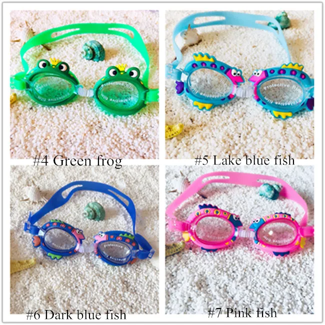 Kids Antifog Waterproof Swimming Goggles for Boys and Grils Cartoon Patter Diving Glasses With Earplugs Silicone Swimming Eyewear Eyeglasses