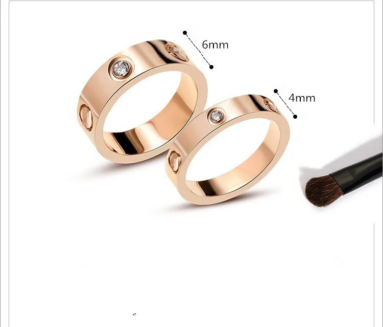 Promoção louca anéis de aço de titânio para mulheres homens casais cz alianças de casamento pulseira feminina jóias2485