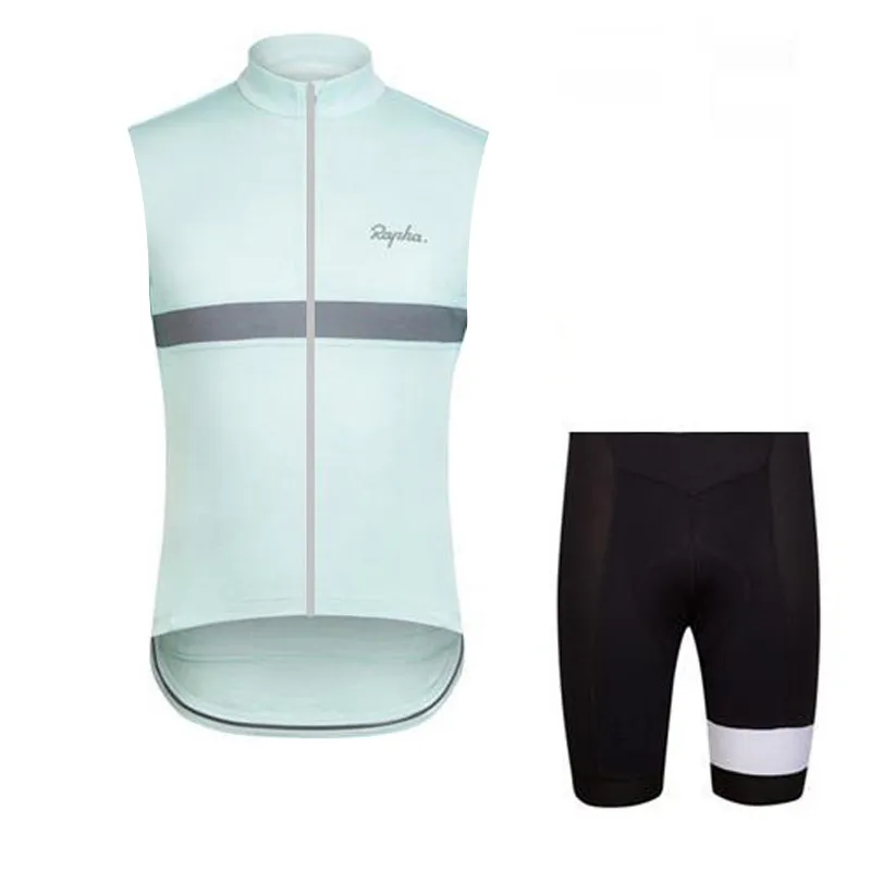 RAPHA team Cycling Sleeveless jersey Vest bib shorts sets bike wear Clothes MTB uniform bicycle Maillot Culotte E3112
