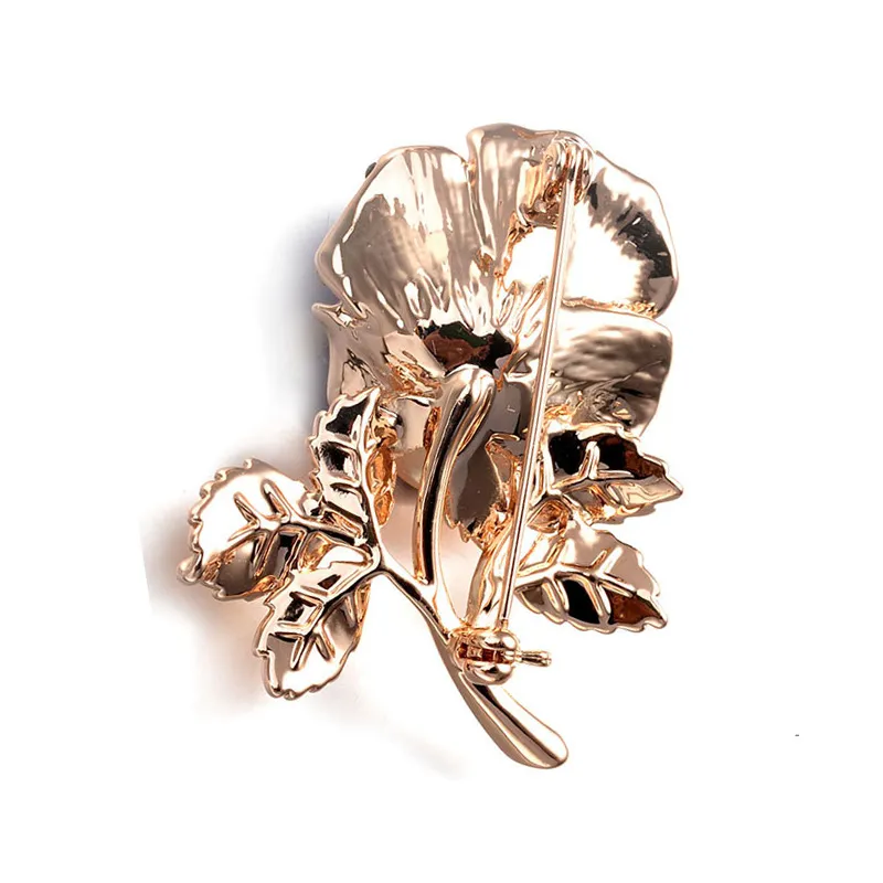 Broche Rose Vintage en strass plaqué or, épingles en cristal Rose pour fête, cadeaux de mariage, bijoux à la mode, vente au détail, Whole243q