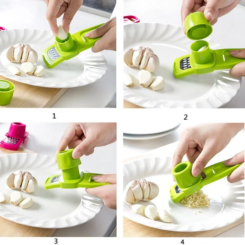 Portable Multifunctional Garlic Presses Kitchen Gadgets Vegetable Slicer Cooking Tools Mini Cutter Ginger Garlic Grinding Grater