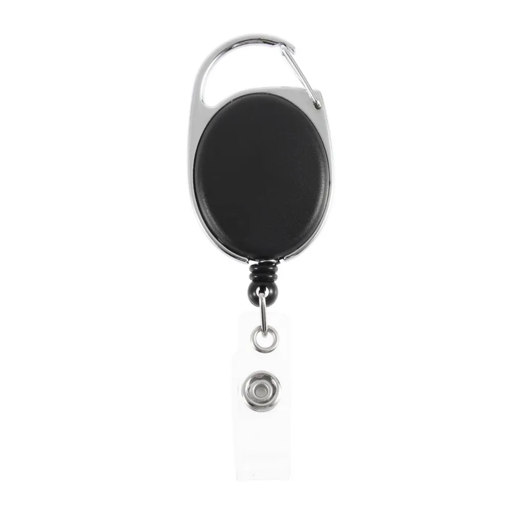 Fashion Retractable Pull Key Ring Chain Reel ID Lanyard Name Tag Card Badge Holder Reel Recoil Belt Key Clip Classic Keychain205J
