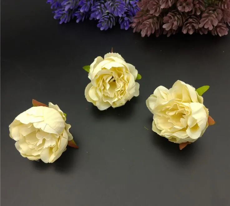 Imitatie bloemhoofdjes accessoires guirlande decoratie nep bloemknop BRUILOFT ZIJDEN BLOEM DIY hoofddeksels doek materiaal L594246O