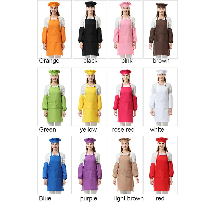Unisex polyester Hanging neck adult Kitchen Waists adult Aprons for Painting Cooking Baking DHL
