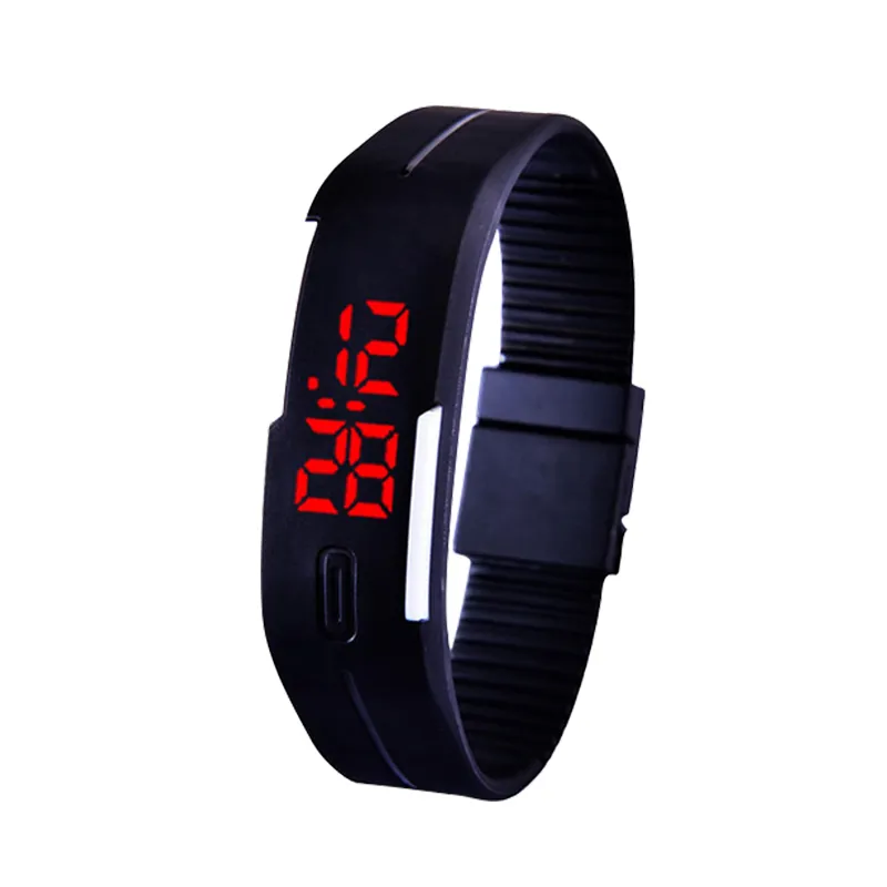 Digital LED montres hommes enfants Bracelet horloge sportive en plein air montre des dames relogio silicone 13 couleurs wristwatch264j