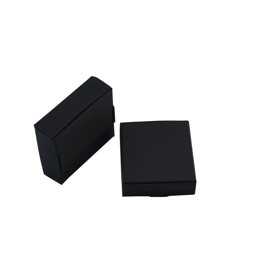 6 5 6 2cm Black Carton Carton Kraft Paper Box Party Box Box Party Favors Socon Boîtes de rangement Boîte de bijoux Box272Y