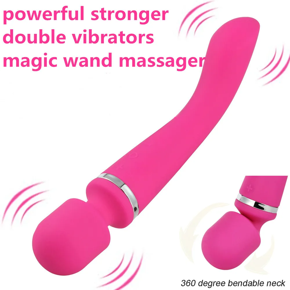 10 Speed Dual Vabration AV Vibrators Rechargeable Magic Wand Massager Body neck massager Clitoris G-spot Sex toys