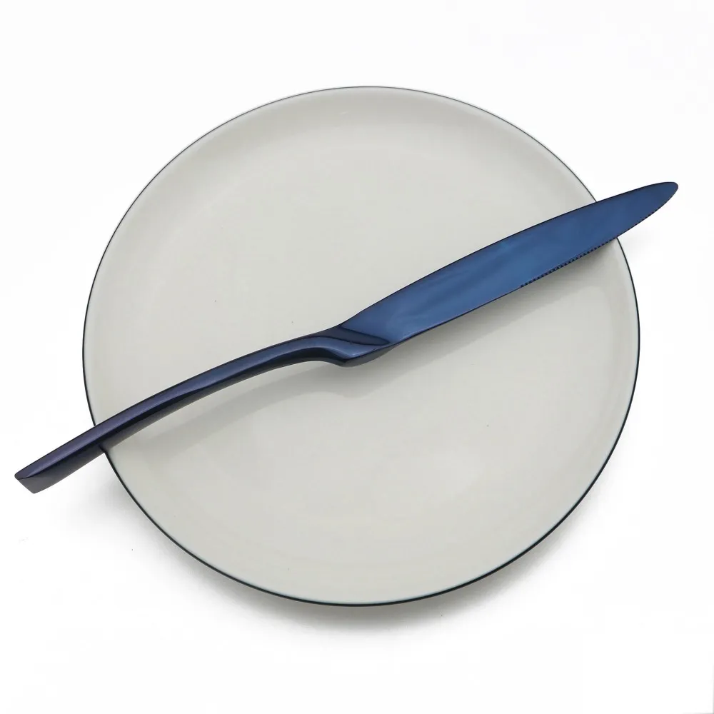set Blue Rosteware Set en acier inoxydable Dîne de table de table steak Knife Fork Spoon Dinner Food Cutlery Rainbow Cutlery Set8329517