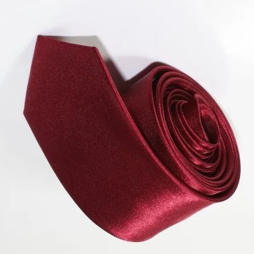 Satin Polyester silk Tie Necktie Neck Ties Men Women BURGUNDY Skinny Solid Color Plain 5cmx145cm244o