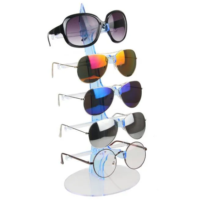 Nice 5 couches en plastique lunettes de soleil titulaire lunettes présentoir comptoir stand bijoux spectacle emballage affichage lunettes St314y