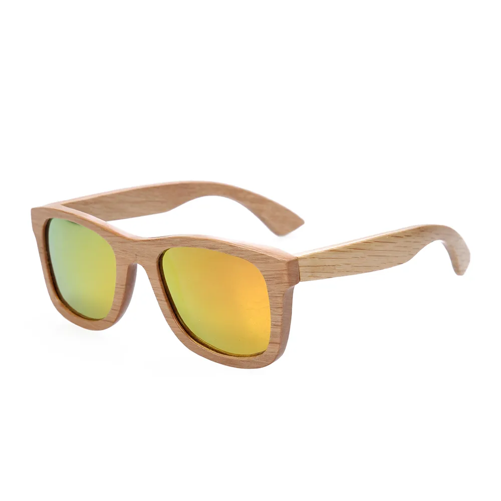 Occhiali da sole in legno uomini occhiali da sole in bambù Donne Design Design Ocgle Sport Gold Specchio Sun Glassoni Lunette Oculo286B