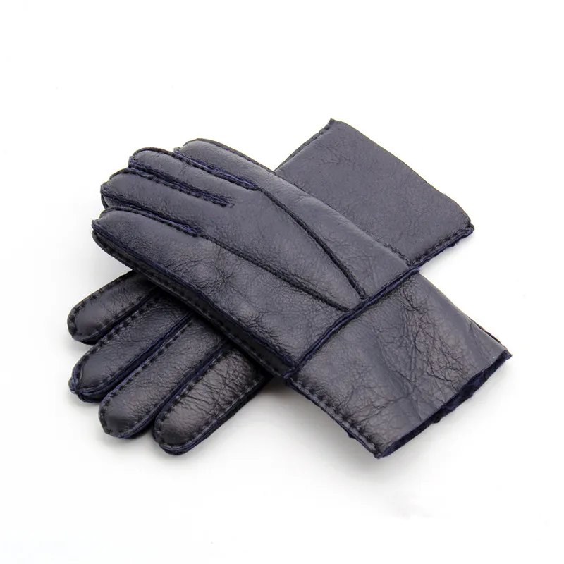 Classic men new 100% leather gloves high quality wool gloves in multiple colors 3016