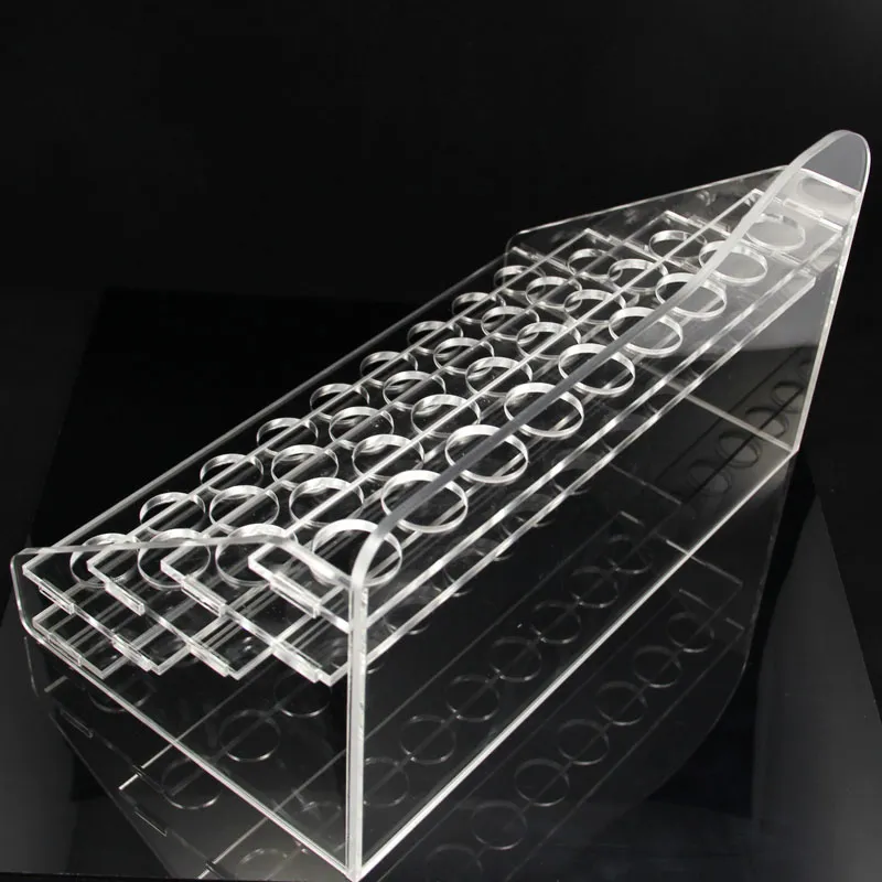 Acrylic display showcase clear show shelf holder rack for 5ml 10ml 15ml eliquid e juice needle bottle ego battery rda atomizer DHL