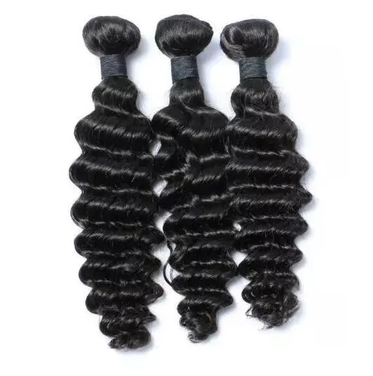 أعلى البيروفية الماليزية منتجات الشعر المنغولية البرازيلي العذراء الشعر موجة عميقة 3 حزم لكل لوط الإنسان نسج الشعر لا تشابك