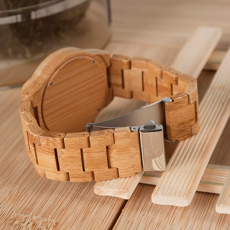 BOBO BIRD, повседневные бамбуковые деревянные часы, наручные часы с японским механизмом, часы с бамбуковым деревянным ремешком, кварцевые часы для мужчин308p