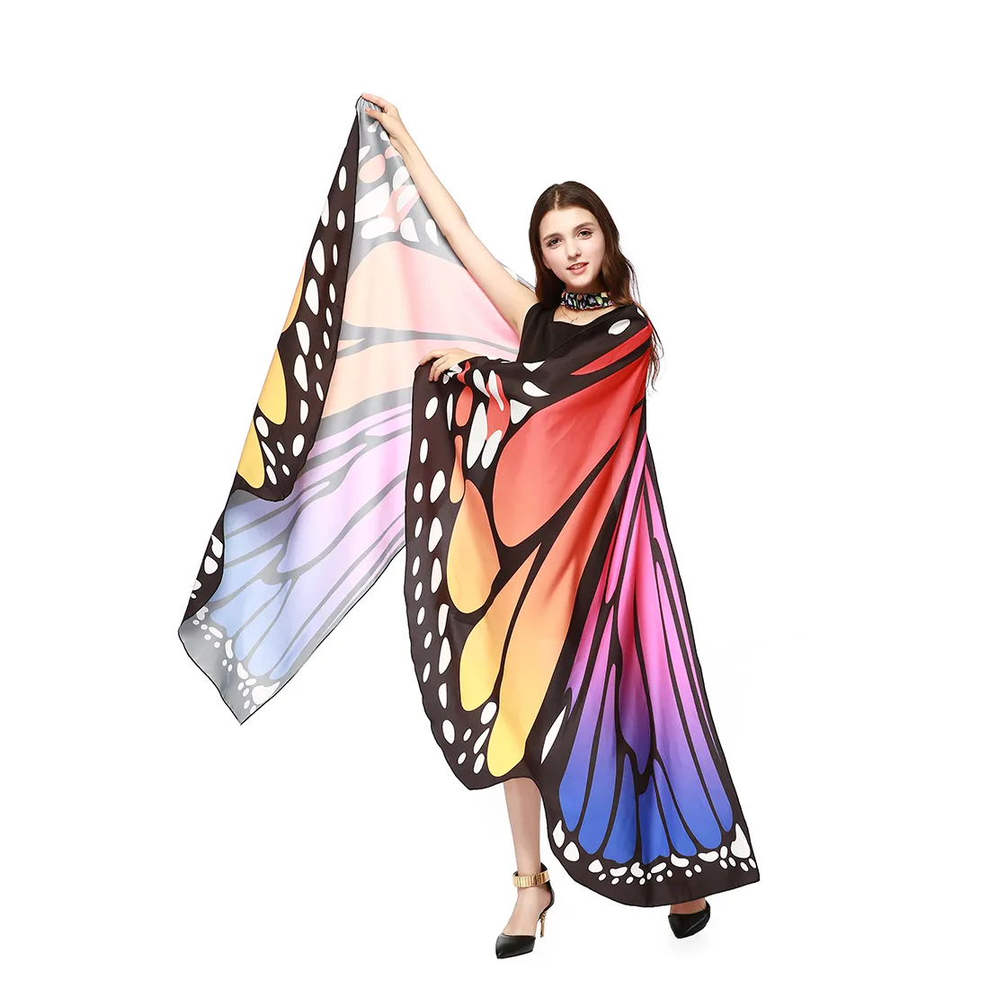 Multi-style 135*168cm Robes big girls cloak Bohemia Printed Beach Towels cartoon Butterfly Design Beach Shawl Yoga Mat cape C4058