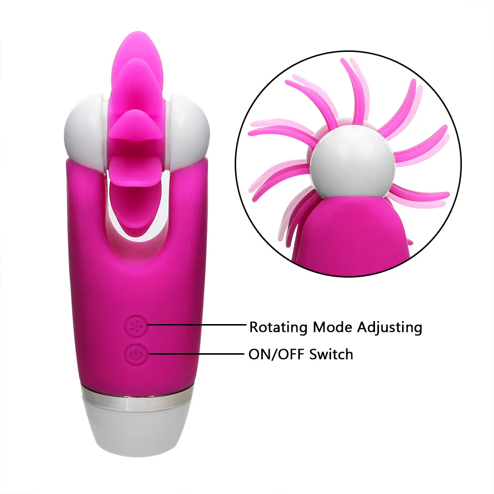 Ikoky Tongue Slicking Vibrator Rotation Oral Clitoris Stimulator Sex Toys For Women Masturbator Sex Products Breast Massage Y1810269939783