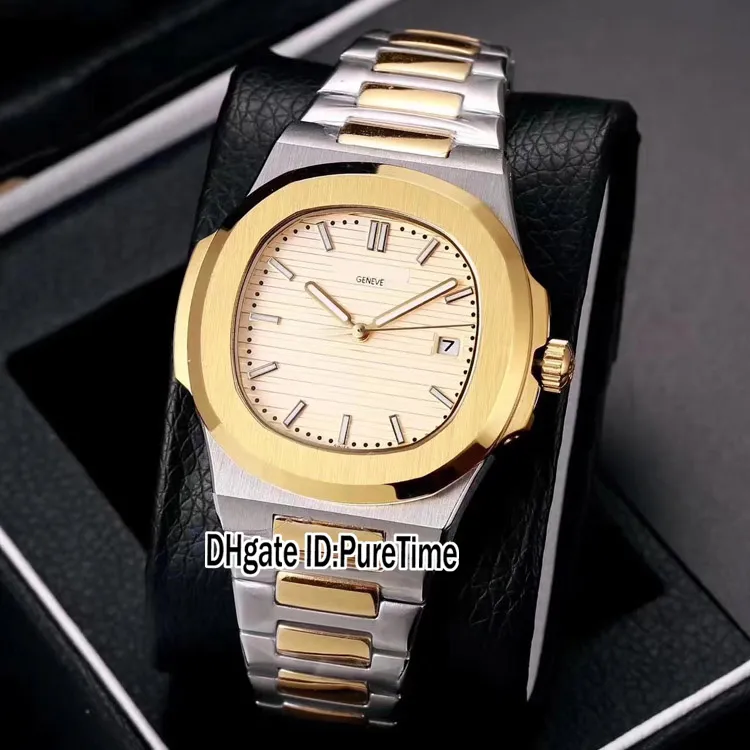 New Classic 5711 Two Tone Yellow Gold Blue Texture Dial 40mm A2813 Automatik Herrenuhr Sportuhren Edelstahl Puretime P2235J