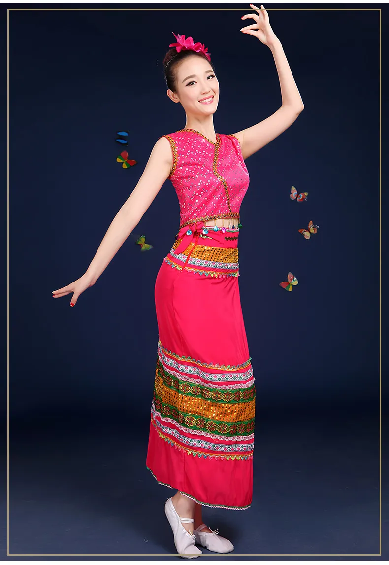 Compra Nuevo Traje De Baile Femenino Clásico Tradicional Nacional El Dai  Vestido Vestido De Estilo De Tailandia India Ropa Femenina Elegante Ropa  Étnica Barato | Entrega Rápida Y Calidad | Es.Dhgate
