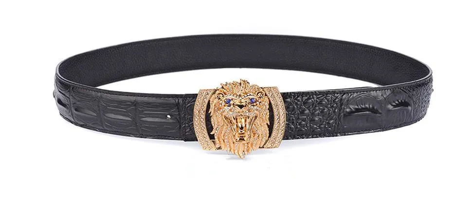 2018 Nuovo designer originale Designer originale Big Buckle Leopard Belt Men Fancella Luxury Cintura di alta qualità MENS CELLE A GENIE CELLE 226Y