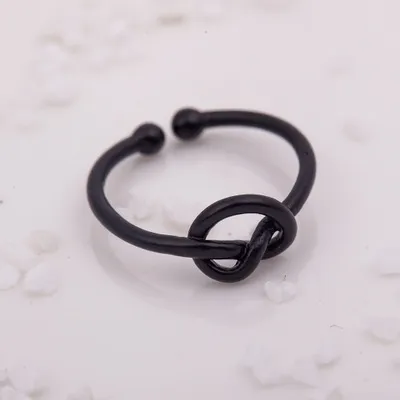 Anello con nodo infinito Anelli aperti con nodo a cuore semplice con nocche donne Accessori regalo gioielli di fidanzamento matrimonio