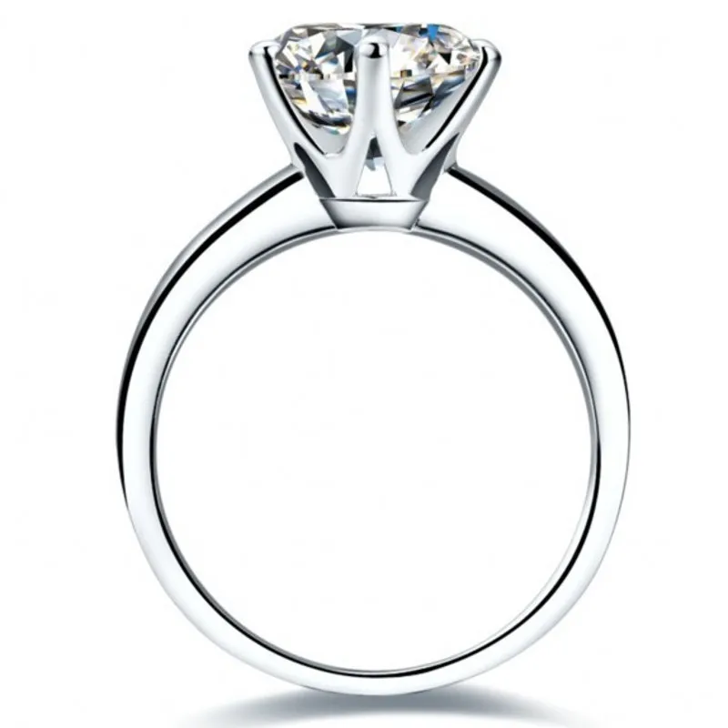 Choucong Solitario 2ct Diamante cz Plata de Ley 925 Anillo de compromiso para mujer Anillo de boda Sz 4-10 Gift2300