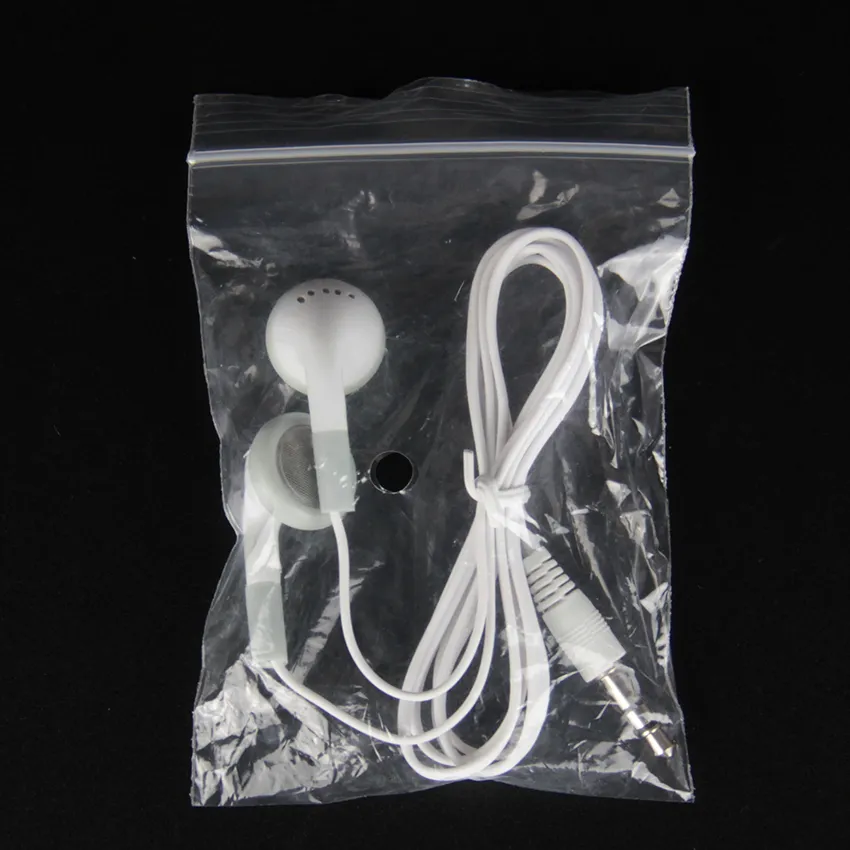 White Cheapest Disposable No Mic 3.5mm Stereo Headphone for MP3 MP4 Mobile Cell Phone Headset Low Cost Earbuds