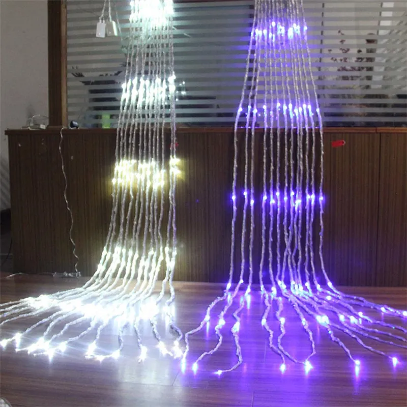 3x3M 6x3M Waterproof LED Waterfall Icicle Curtain String Lights Party Holiday Christmas Light for Wedding Garden Decoration2262