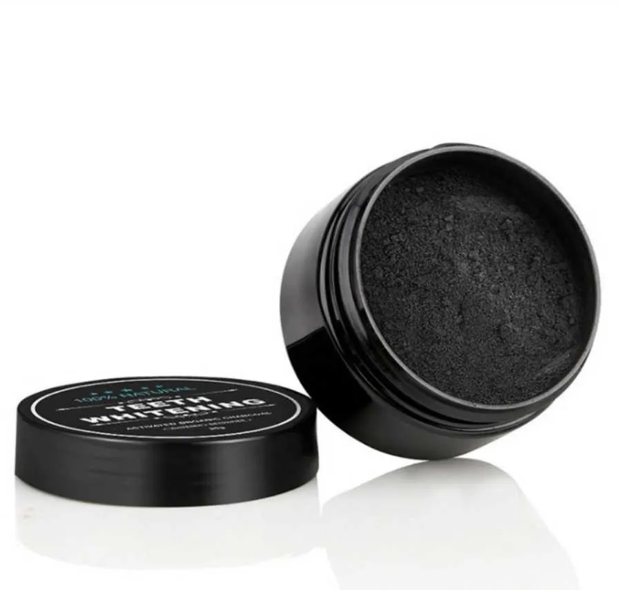 100% Natural Organic Activated Charcoal Teeth Whitening Powder Remove Smoke Tea Coffee Yellow Stains Bad Breath Oral Care with brush