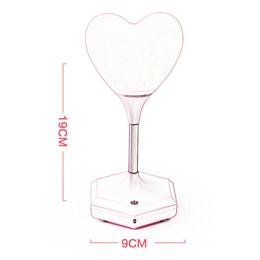 Kreativ USB -laddning Kärlek Nightlight Romantic Emotional Atmosphere Touch Sensor Lights - Inspelning Stil 3 Färger -med fjärrkontroll C266P