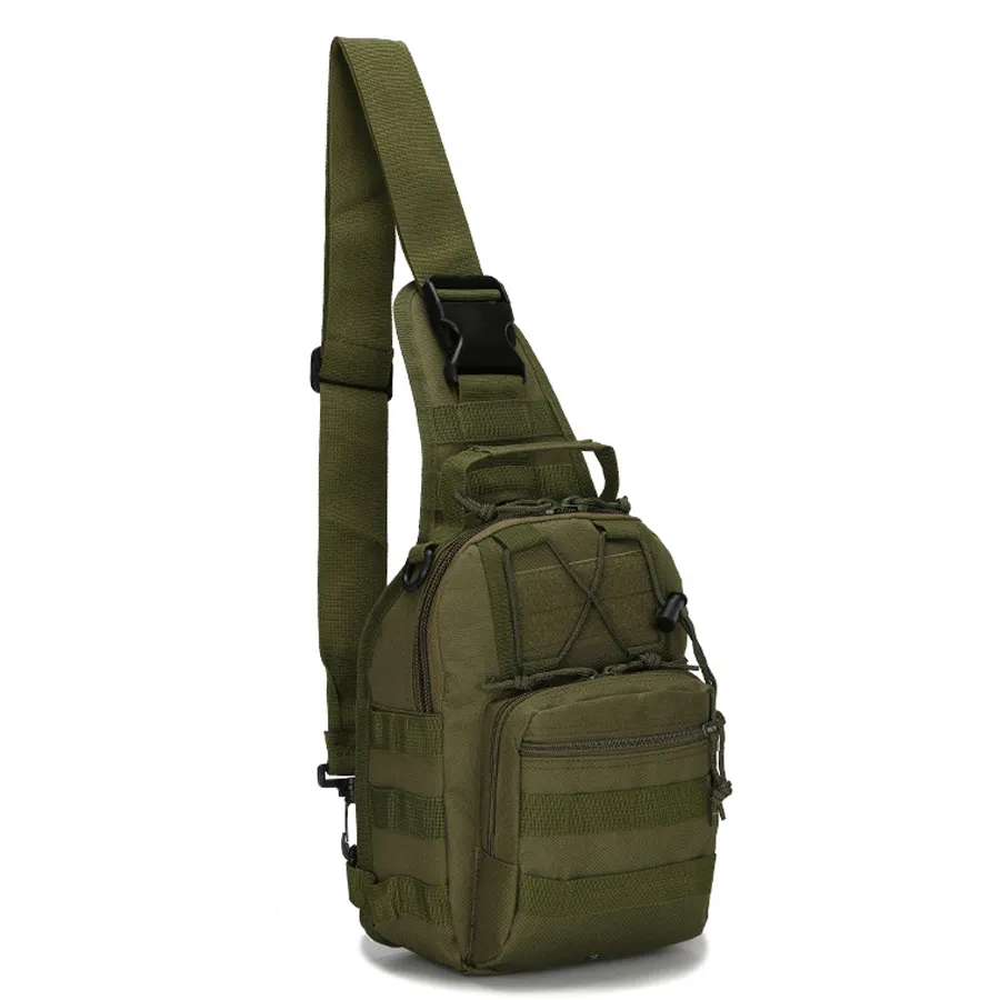 Saco tático de ombro molle preto militari à prova dwaterproof água mochila dos homens do exército pequeno estilingue acampamento caça camuflagem esporte ao ar livre bag243s