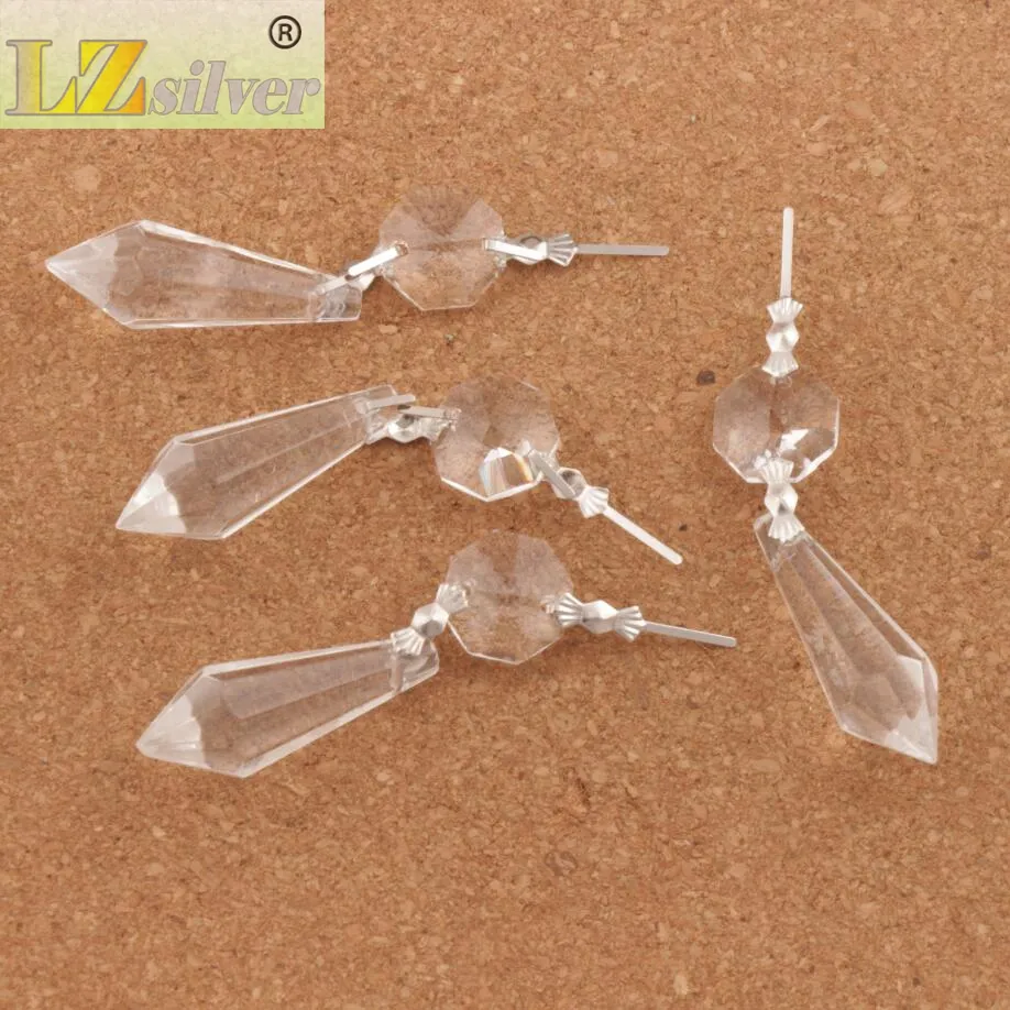 Large Clear Chandelier Glass Crystals Lamp Prisms Parts Hanging Drops Pendants Jewelry Findings Components208A