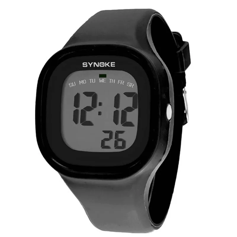 Унисекс силиконовые светодиодные цифровые спортивные наручные часы детские часы для женщин, девочек, мужчин и мальчиков, красочные легкие водонепроницаемые часы для плавания2301