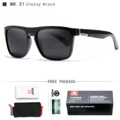 Fashion Guy's Sonnenbrille von Kdeam, polarisierte Sonnenbrille für Herren, klassisches Design, All-Fit-Spiegel-Sonnenbrille mit Box204L