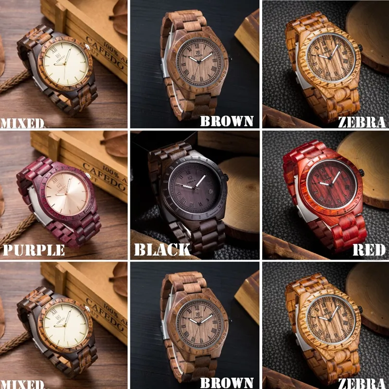 nieuwe Top Merk Uwood heren Hout Horloges Mannen en Vrouwen Quartz Klok Fashion Casual Houten Band Polshorloge Mannelijke Relogio2906