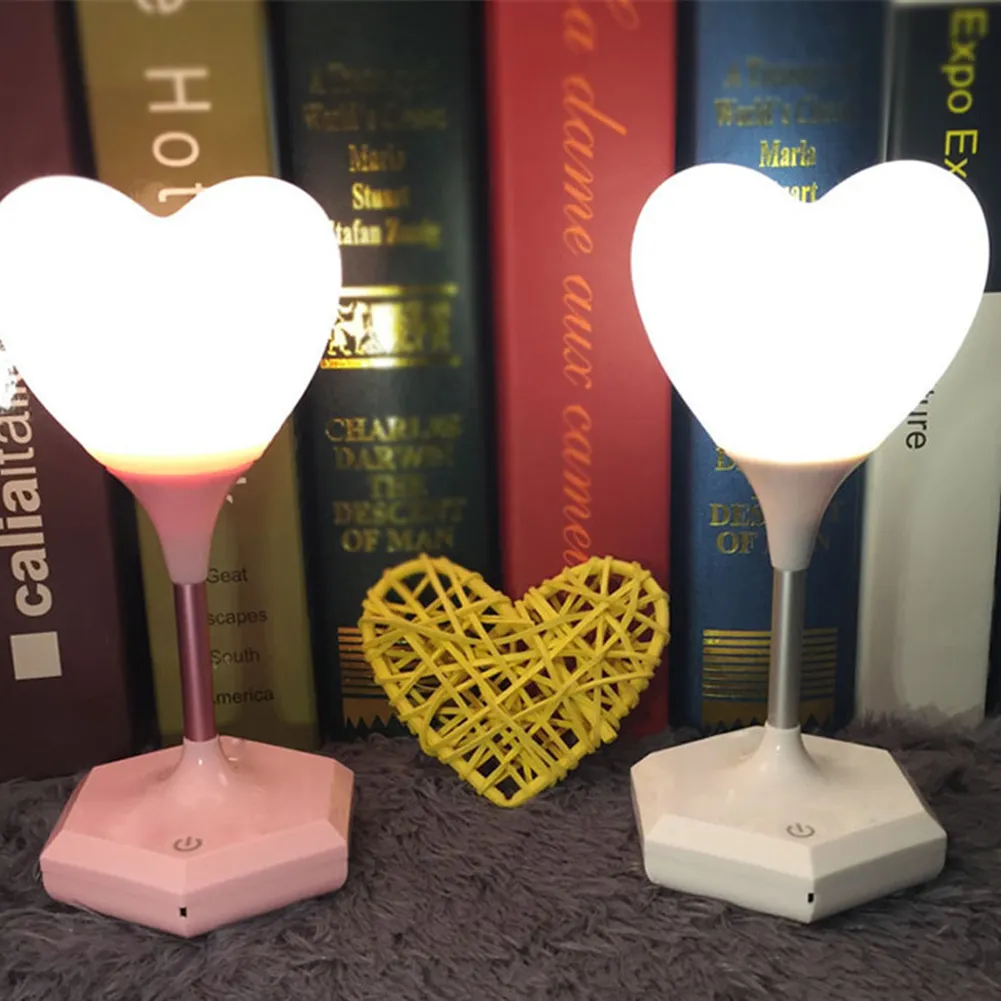 Creative USB Charging Love Nightlight Atmosfera emocional romântica Luzes de sensor de toque - estilo de gravação 3 cores com remoto C289p