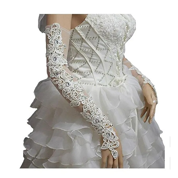 most inspired ivory Bridal Glove Wedding Gloves Lace No finger Sell wedding accessories in stock298T