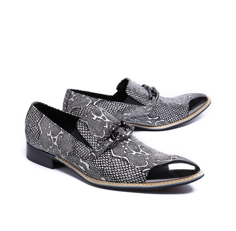 New Style Evening Party Wedding Shoes Men Spring Loafers Brand Flats Leather Slip On Formal High Heel Mens Dress Shoes G174