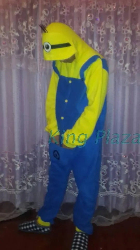 Cosplay Desprezível um olho boca amarelo One Piece Pijama Onesie Unisex Adulto Traje Jorge Pijama Pijama Animais Dos Desenhos Animados Costum267z